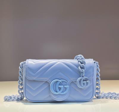 wholesale quality gucci gg marmont 699757 lake blue